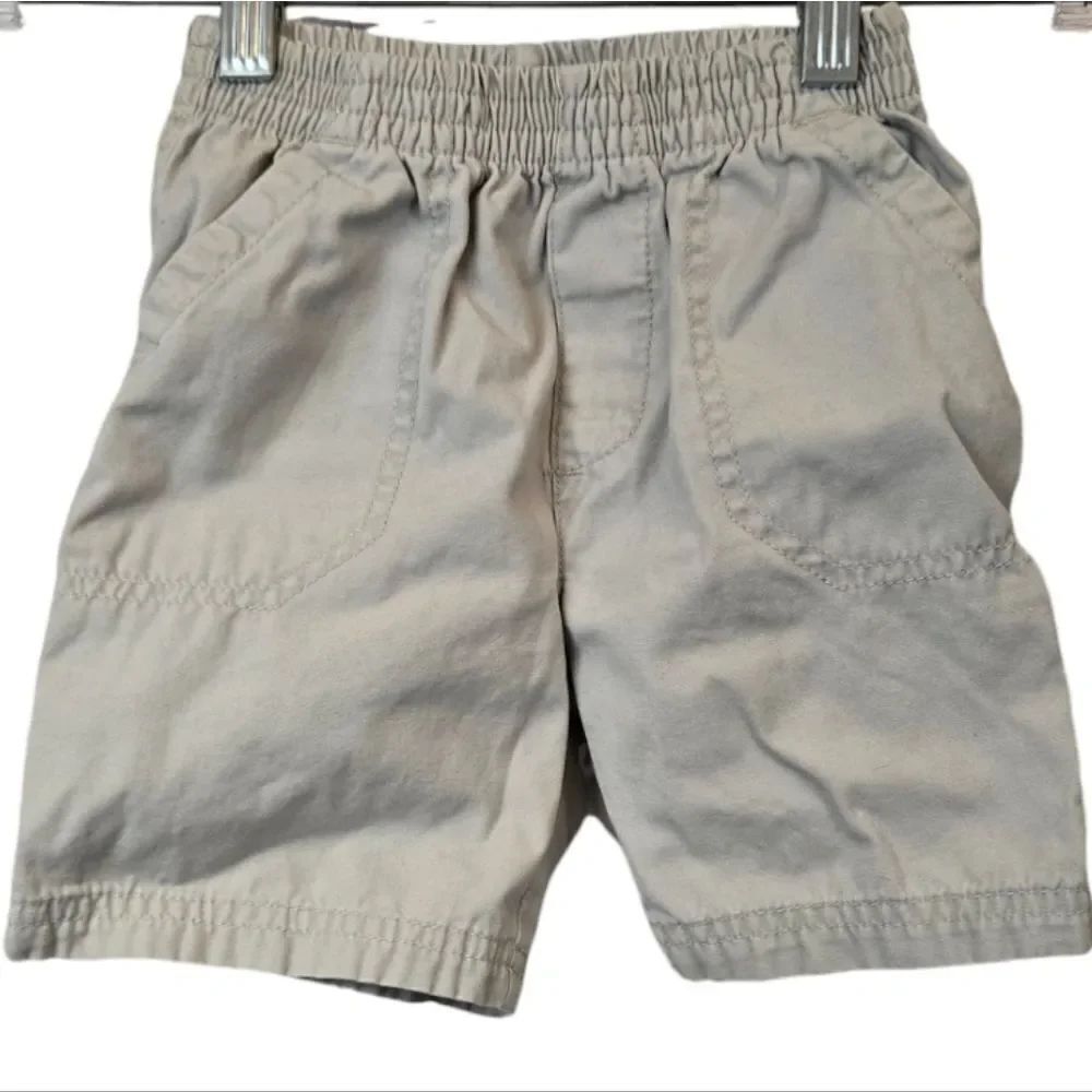 Toddler Boy 4T Khaki Twill Shorts Casual Kids Bottoms Summer Neutral Basic